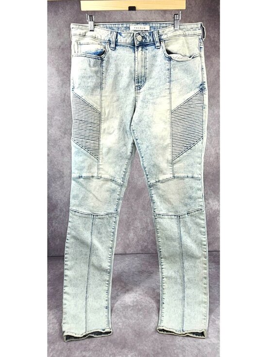 PacSun Other - PacSun Stacked Skinny Jeans Men 34x32 Light Wash Moto Stretch Denim Pants VTG